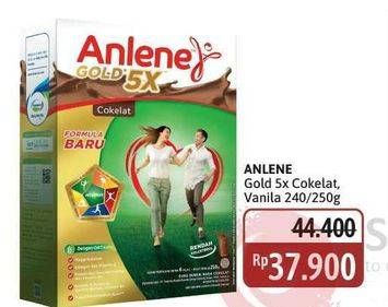 Promo Harga Anlene Gold Plus 5x Hi-Calcium Coklat, Vanila 250 gr - Alfamidi