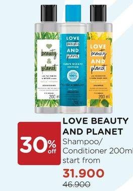 Promo Harga LOVE BEAUTY AND PLANET Shampoo/ Conditioner  - Watsons