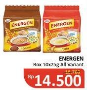 Promo Harga ENERGEN Cereal Instant All Variants per 10 sachet 25 gr - Alfamidi