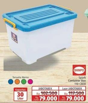 Promo Harga Shinpo Container Box Spark 110-CB30 30000 ml - Lotte Grosir