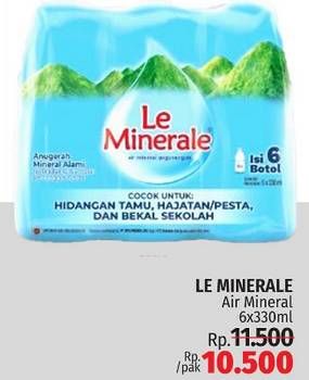 Promo Harga Le Minerale Air Mineral 330 ml - LotteMart