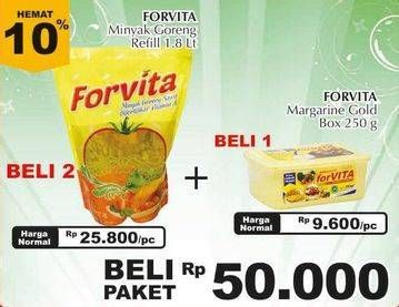 Promo Harga Forvita Minyak Goreng / Margarine Gold  - Giant