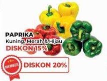 Promo Harga Paprika Merah, Kuning, Hijau per 100 gr - Yogya