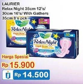 Promo Harga Relax Night W35cm 12p / W30cm 16p/ With Gathers 35cm 8p  - Indomaret