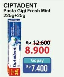 Promo Harga CIPTADENT Pasta Gigi Maxi 12 Plus Fresh Mint 250 gr - Alfamart