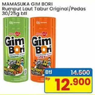 Promo Harga Mamasuka Gim Bori Rumput Laut Tabur Original, Pedas 30 gr - Indomaret
