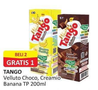 Promo Harga TANGO Drink Velluto Chocolate, Creamino Banana 200 ml - Alfamart