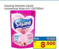Promo Harga Sayang Liquid Detergent Rose 700 ml - Indomaret