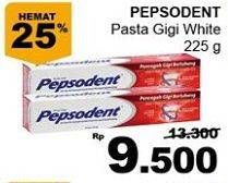 Promo Harga PEPSODENT Pasta Gigi Pencegah Gigi Berlubang White 225 gr - Giant