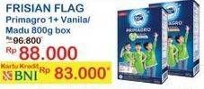 Promo Harga FRISIAN FLAG Primagro 1+ Vanilla, Madu 800 gr - Indomaret