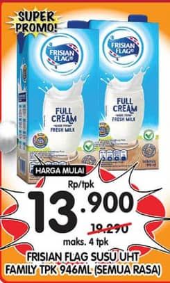 Promo Harga Frisian Flag Susu UHT Purefarm All Variants 946 ml - Superindo