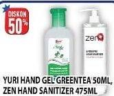 Promo Harga YURI Hand Gel/Zen Hand Sanitizer  - Hypermart