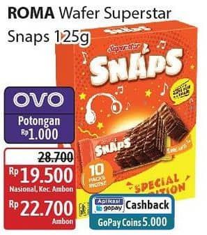 Promo Harga Roma Superstar Wafer Snaps 125 gr - Alfamidi