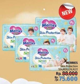 Promo Harga Merries Pants Skin Protection S34, XL22, L26, M30 22 pcs - LotteMart
