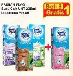 Promo Harga FRISIAN FLAG Susu UHT Purefarm All Variants per 3 pcs 225 ml - Indomaret