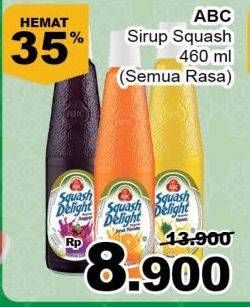 Promo Harga ABC Syrup Squash Delight All Variants 460 ml - Giant