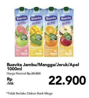 Promo Harga BUAVITA Fresh Juice Apple, Mango, Guava, Orange 1000 ml - Carrefour