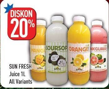 Promo Harga SUNFRESH Juice All Variants 1 ltr - Hypermart