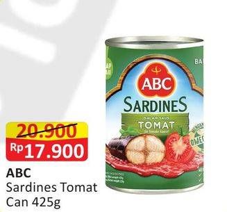 Promo Harga ABC Sardines Tomat 425 gr - Alfamart