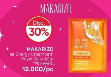 Promo Harga MAKARIZO Hair Energy Fibertherapy Hair & Scalp Creambath Royal Jelly 60 gr - Guardian