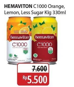 Promo Harga Hemaviton C1000 Orange, Lemon, Less Sugar 330 ml - Alfamidi
