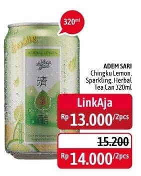Promo Harga ADEM SARI Ching Ku Herbal Lemon, Sparkling Herbal Lemon, Herbal Tea 320 ml - Alfamidi
