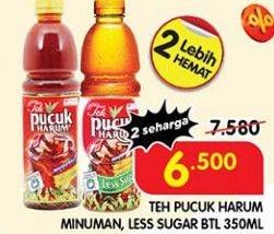 Promo Harga Teh Pucuk Harum Minuman Teh Less Sugar, Jasmine 350 ml - Superindo
