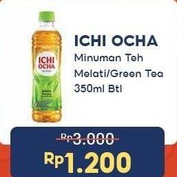 Promo Harga ICHI OCHA Minuman Teh Melati, Green Tea 350 ml - Indomaret