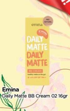 Promo Harga Emina Daily Matte BB Cream 02 Natural 16 gr - TIP TOP