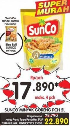 Promo Harga SUNCO Minyak Goreng 2 ltr - Superindo