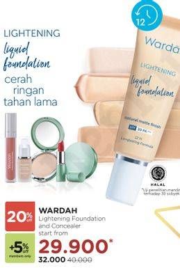 Promo Harga WARDAH Lightening Liquid Foundation  - Watsons