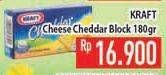 Promo Harga KRAFT Cheese Cheddar Block 180 gr - Hypermart