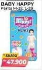 Promo Harga Baby Happy Body Fit Pants M32, L28 28 pcs - Alfamart