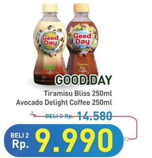 Promo Harga Good Day Coffee Drink Tiramisu Bliss, Avocado Delight 250 ml - Hypermart