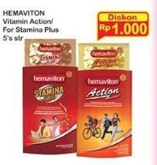 Promo Harga HEMAVITON Multivitamin Action, Stamina Plus 5 pcs - Indomaret