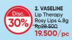 Promo Harga Vaseline Lip Therapy Rosy Lips 4 gr - Guardian