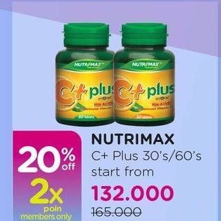 Promo Harga NUTRIMAX C+ Plus 30 pcs - Watsons