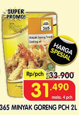 Promo Harga 365 Minyak Goreng 2000 ml - Superindo