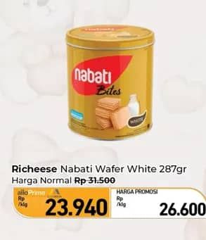 Promo Harga Nabati Bites White 287 gr - Carrefour