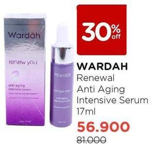 Promo Harga WARDAH Renew You Anti Aging Intensive Serum 17 ml - Watsons