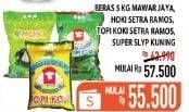 Promo Harga MAWAR JAYA/HOKI/TOPI KOKI Beras 5 Kg  - Hypermart