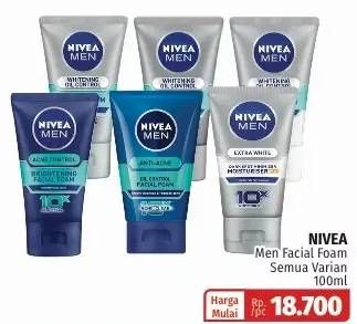 Promo Harga NIVEA MEN Facial Foam All Variants 100 ml - Lotte Grosir