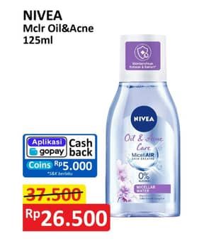 Promo Harga Nivea MicellAir Skin Breathe Micellar Water Oil Acne Care 125 ml - Alfamart