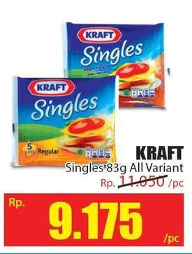 Promo Harga KRAFT Singles Cheese All Variants 83 gr - Hari Hari