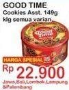 Promo Harga GOOD TIME Chocochips Assorted Cookies Tin 149 gr - Indomaret