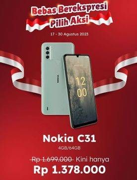 Promo Harga Nokia C31 Smartphone  - Erafone