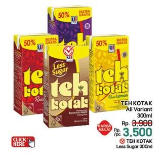 Promo Harga Ultra Teh Kotak Less Sugar 300 ml - LotteMart