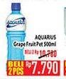 Promo Harga AQUARIUS Minuman Penambah Tenaga 500 ml - Hypermart