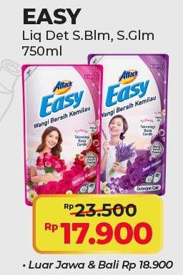 Promo Harga Attack Easy Detergent Liquid Sparkling Blooming, Sweet Glamour 750 ml - Alfamart