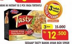 Promo Harga SEDAAP Tasty Bakmi Ayam per 3 box 129 gr - Superindo